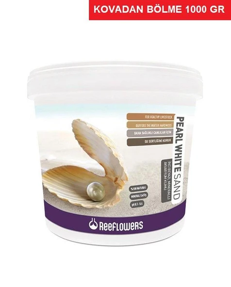ReeFlowers Pearl White Sand Akvaryum Kumu (0,5-1 Mm) 1 Kg PWS25K05-1 ürün görseli 1