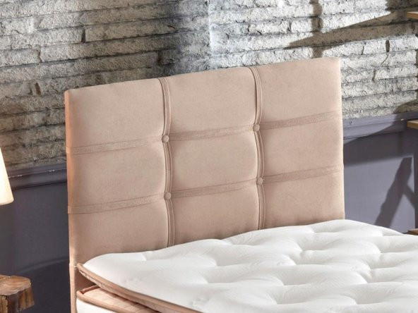 Niron  Polo Tek Kişilik Yatak Başlığı - 80 cm Sütlü Kahve Kumaş Başlık ürün görseli 1