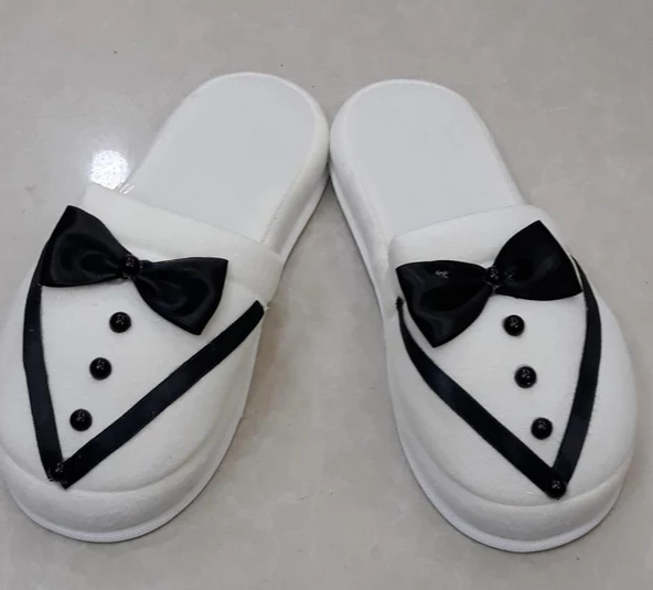 Simokin Damat Terliği Papyon  Havlu Hediyeli - Resim 3