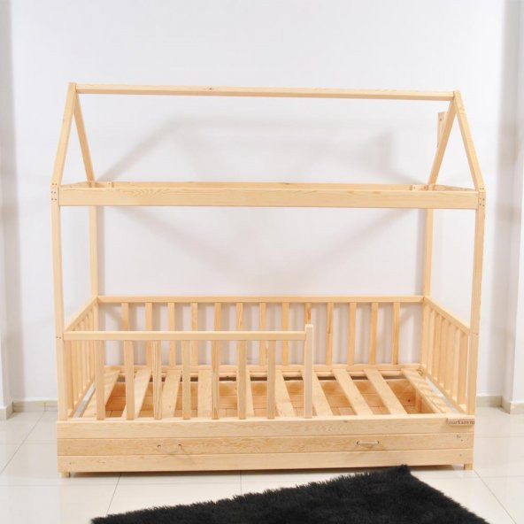 Markaawm Montessori Çocuk Yatak Yavrulu Çekmece 90X190 Karyola ürün görseli 1