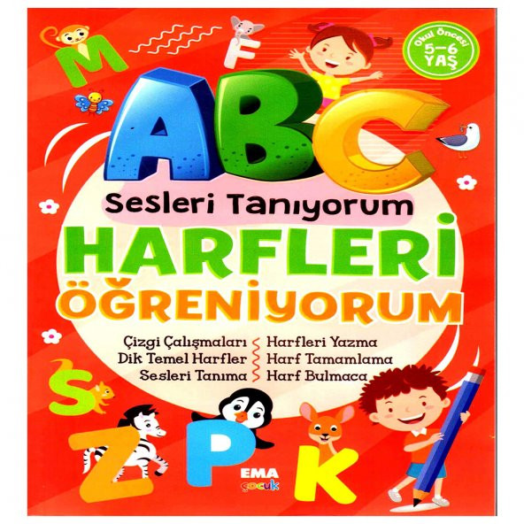 HARFLERİ ÖĞRENİYORUM SESLERİ TANIYORUM OKUL ÖNCESİ EĞİTİM KİTAP ürün görseli 1