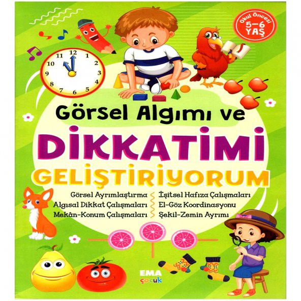 GÖRSEL ANLATIMLI DİKKATİMİ GELİŞTİRİYORUM OKUL ÖNCESİ EĞİTİM ürün görseli 1