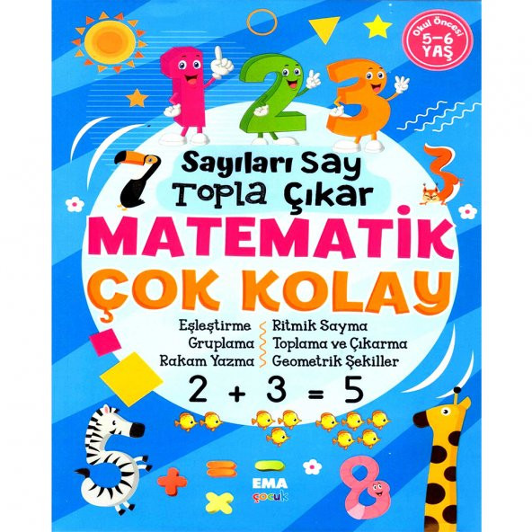 MATEMATİK ÇOK KOLAY SAYILARI SAY TOPLA ÇIKAR OKUL ÖNCESİ EĞİTİM ürün görseli 1
