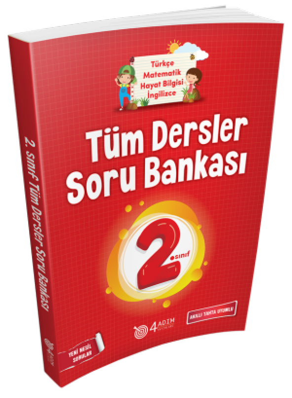 2.SINIF TÜM DERSLER SORU BANKASI TÜRKÇE MATEMATİK HAYAT İNG 4ADIM ürün görseli 1