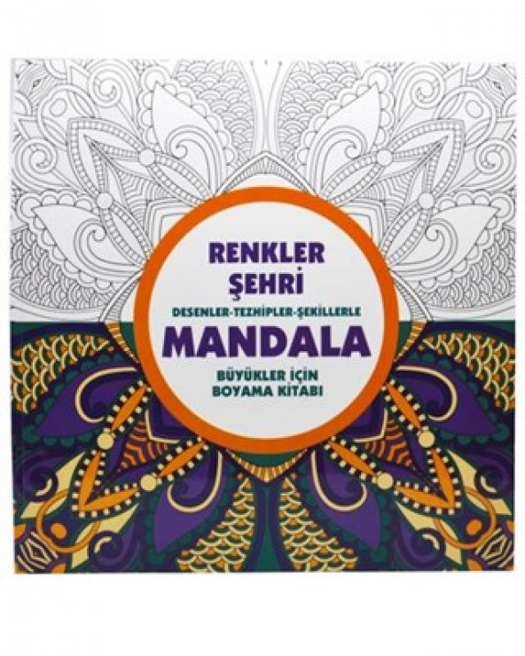 RENKLER ŞEHRİ DESENLER-TEZHİPLER-ŞEKİLLERLE (BÜYÜKLER İÇİN BOYAMA ürün görseli 1