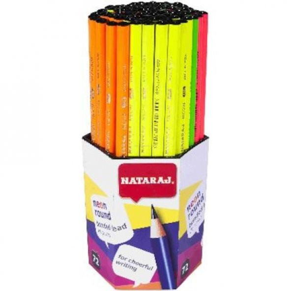 NATARAJ 72 Lİ KURŞUN KALEM ( FLUORESCENT ) ürün görseli 1
