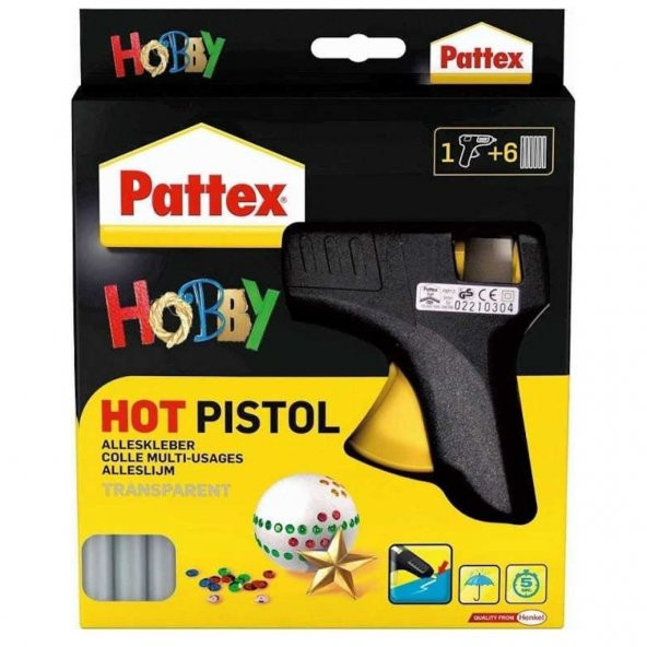 PATTEX SİLİKON TABANCASI + 6 MUM SICAK SİLİKON SET HENKEL ürün görseli 1
