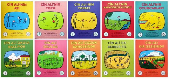 Cin Ali Okuma Hikaye 10 Kitap Seti 1.Sınıf Dik Temel Harfler ürün görseli 1