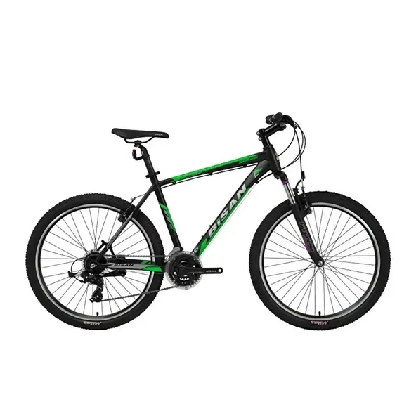 BİSAN MTX 7050 ERKEK DAĞ BİSİKLETİ 48CM V 27.5 JANT 21 VİTES MAT SİYAH YEŞİL ürün görseli 1