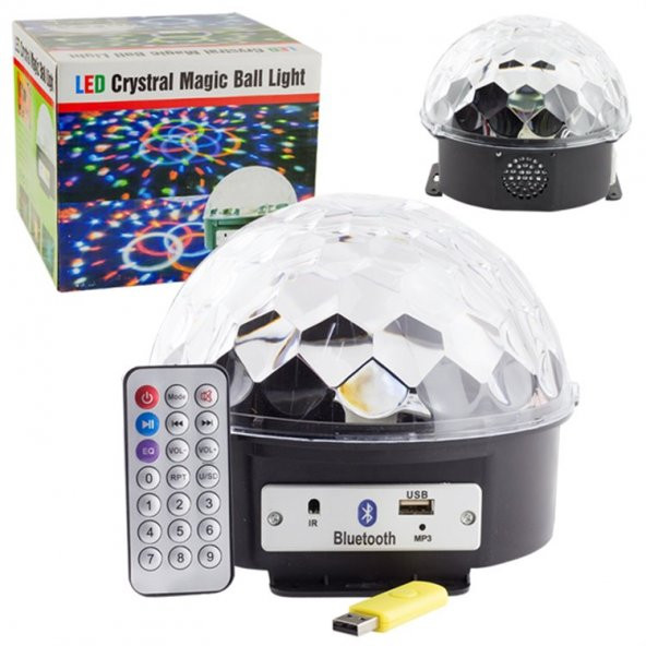Usb Bluetooth Hoparlör Disko Topu Magic Ball 17032 ürün görseli 1