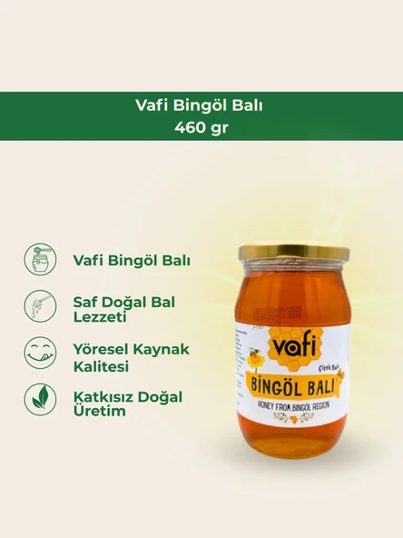 Vafi Bingöl Balı 460 gr 1 ADET - Resim 2