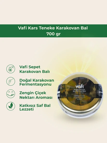 Vafi Kars Teneke Karakovan Bal 700 gr 1 ADET - Resim 2