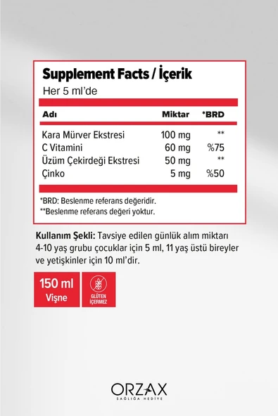 İmunol Sambucus Şurup 150 ml x 2 Adet - Resim 2