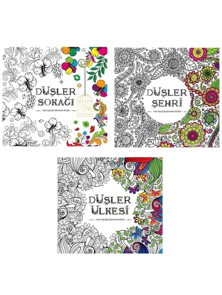 Mandala 3 Adet Düşler Seti Boyama Kitabı ürün görseli 1