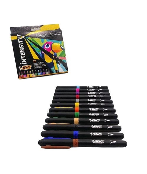 Bic İntensity Premium 12 Renkli Keçeli Kalem  977891 ürün görseli 1