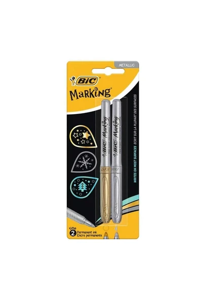Bic Markıng Kalem Altın-Gümüş 2 Li ürün görseli 1