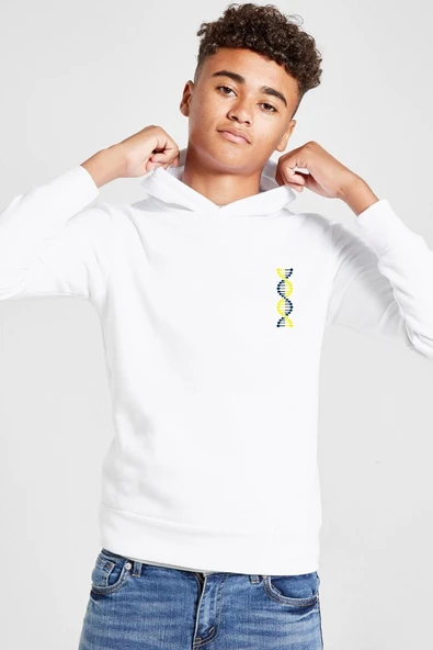 Sarı Lacivert Dna Beyaz Çocuk 3ip Kapşonlu  Sweatshirt ürün görseli 1