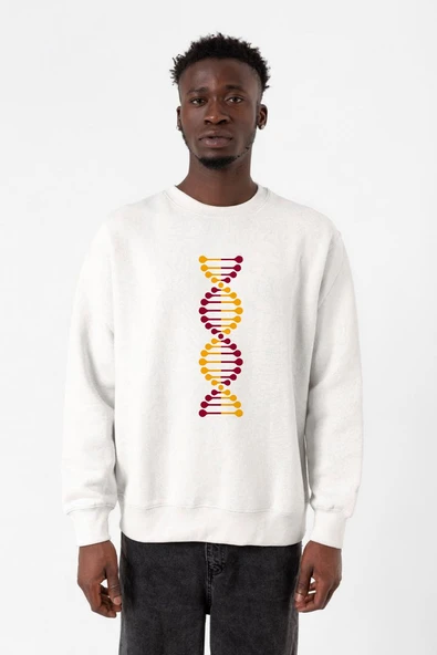 Sarı Kırmızı Dna Beyaz Erkek 2ip Sweatshirt ürün görseli 1