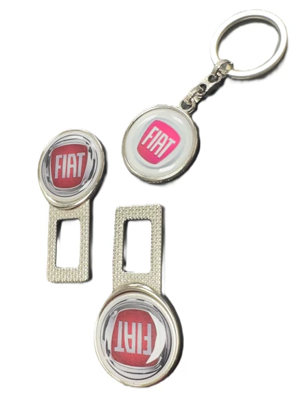 Fiat Emniyet Kemerrr Metal Toka 1 Çift Ve Anahtarlık 1 Adet ürün görseli 1