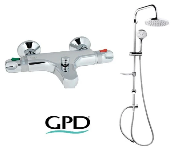 GPD Termostatik Banyo Bataryası TBB01 Ve Robot Duş Seti DST19-2 ürün görseli 1