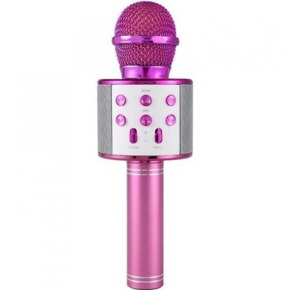 Wster Ws-858 Pink Bluetooth Karaoke Mikrofon ürün görseli 1