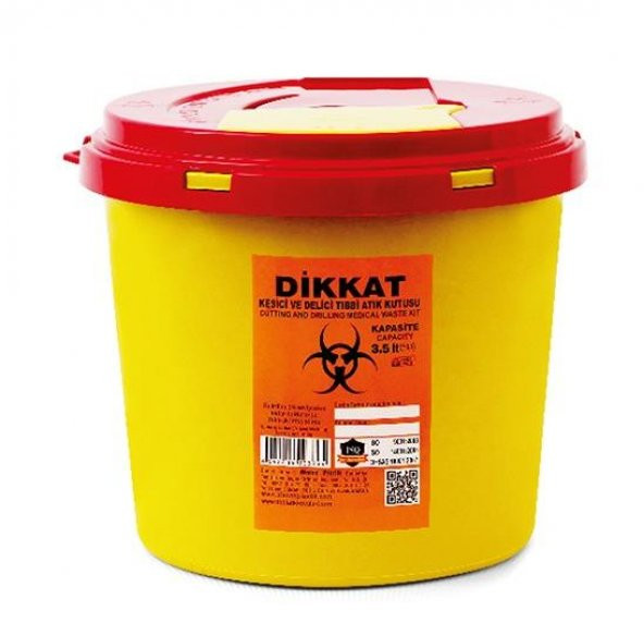 10 Adet Enfekte Atık Kutusu 3,5 Lt. + Tıbbi Atık Torbası 2 Adet ürün görseli 1