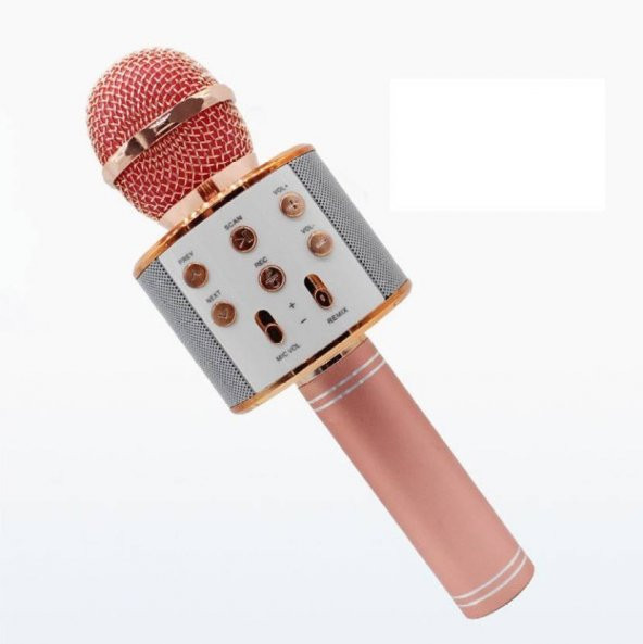 Wster Ws-858 Rose Gold Bluetooth Karaoke Mikrofon ürün görseli 1