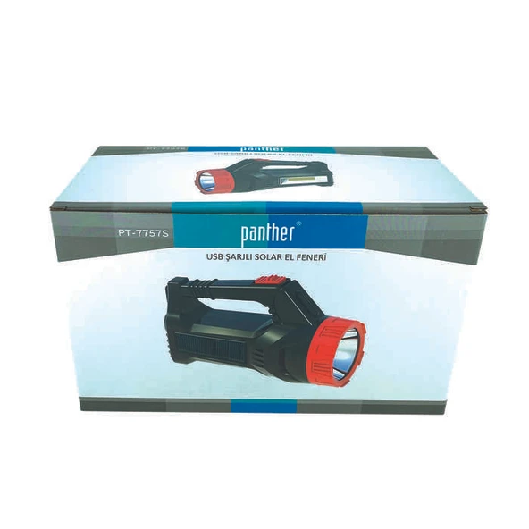 PT-7757S USB ŞARJLI SOLAR EL FENERİ