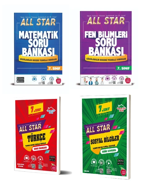 Newton Yayınları 7. Sınıf All Star Soru Bankası Seti Tüm Dersler ürün görseli 1