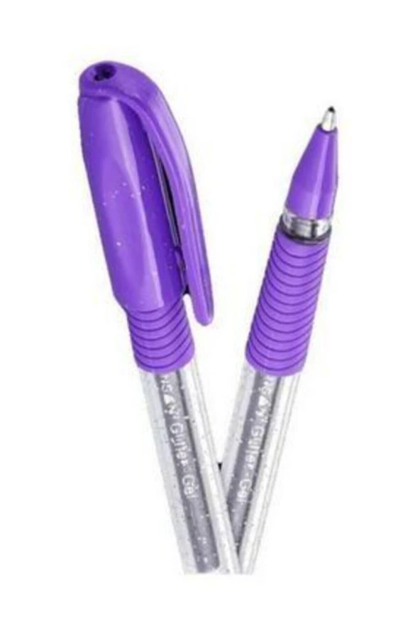 Pensan Eflatun Simli Jel Tükenmez Kalem Jel Simli 1.0 MM Eflatun (12 Li Paket) ürün görseli 1