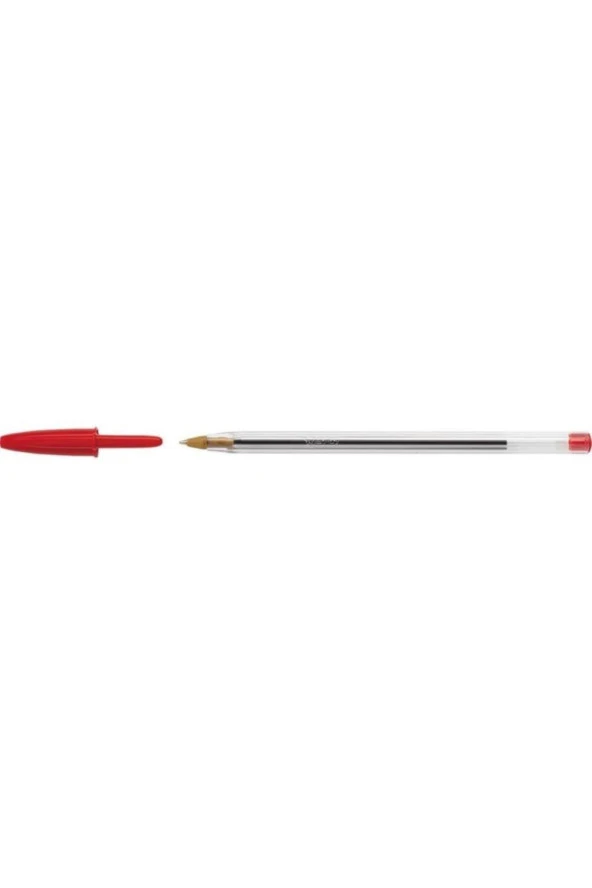 Bic Kırmızı Tükenmez Kalem Cristal 1 MM Kırmızı Medium (50 Li Paket) ürün görseli 1