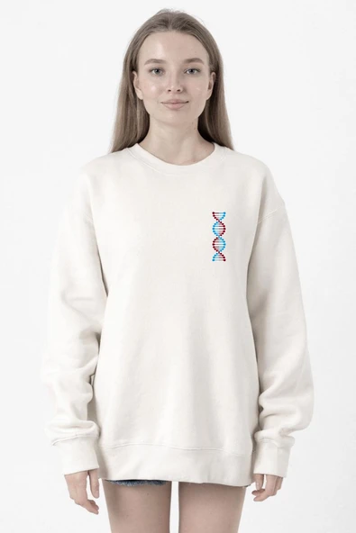 Bordo Mavi Dna Beyaz Kadın 2ip Sweatshirt ürün görseli 1