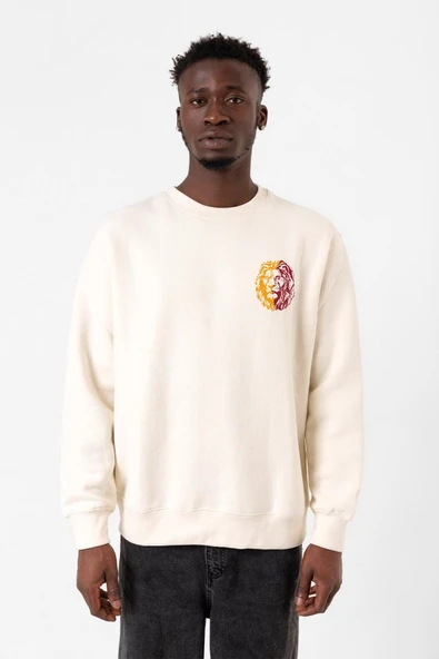 Sarı Kırmızı Aslan Ekru Erkek 2ip Sweatshirt ürün görseli 1
