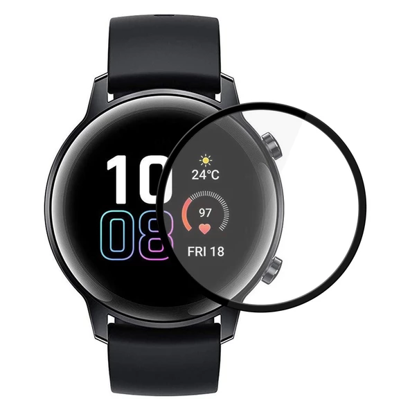 Bufalo Honor Magic Watch 2 42mm Ekran Koruyucu 3D Kavisli PMMA Nano Siyah Çerçeve ürün görseli 1