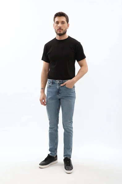 Erkek Likralı Slim Jean Pantolon - Resim 3