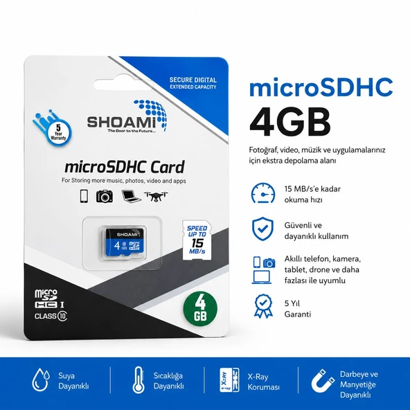 SHOAMİ Hafıza Kartı Micro Sd 4GB Class6 ürün görseli 1