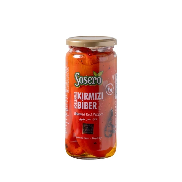 Sosero Közlenmiş Kırmızı Biber 475 Gr Cam Kavanoz ürün görseli 1