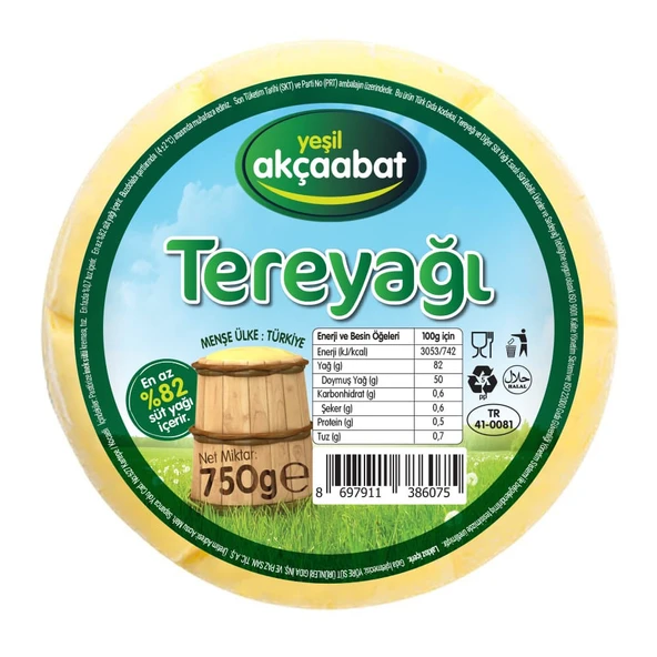 Yeşil Akçaabat Trabzon Tereyağı 750 gr ürün görseli 1