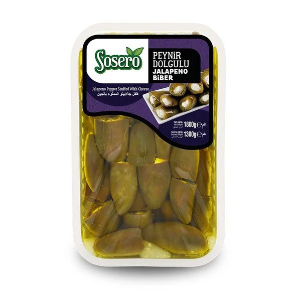 Sosero Peynir Dolgulu Jalapeno Biber 1300 gr Tabak ürün görseli 1