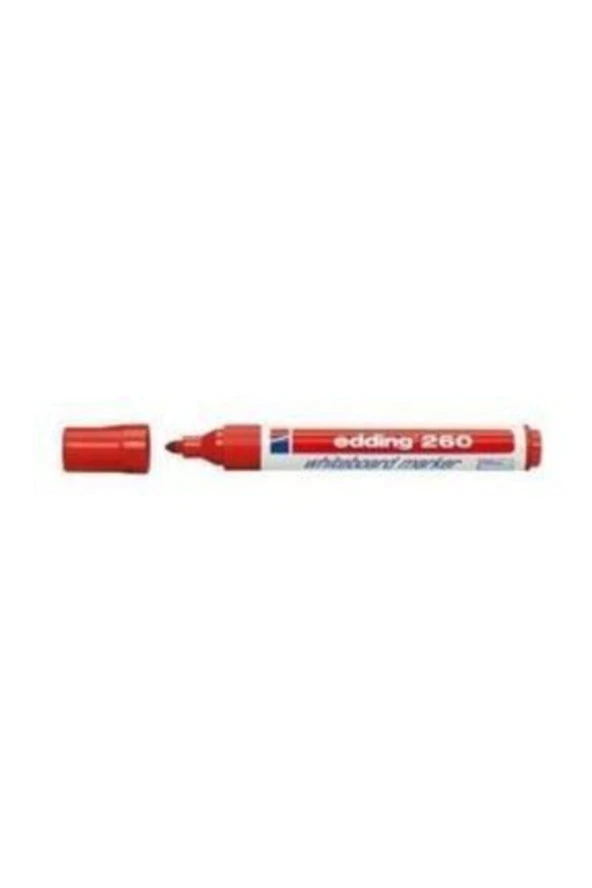 Edding Beyaz Tahta Kalemi E-260 Kırmızı Tahta Kalemi Yuvarlak Uçlu 1.5 - 3 Mm (10 Lu Kutu) ürün görseli 1