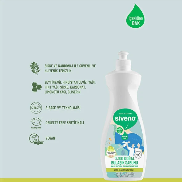 Siveno Doğal Bulaşık Sabunu 500 ml ürün görseli 1