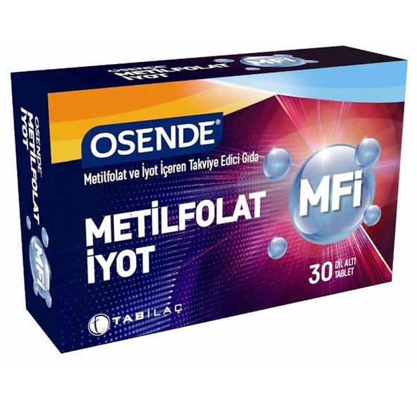 Osende Metilfolat ve İyot Tablet Takviye Edici Gıda 30 Tablet ürün görseli 1