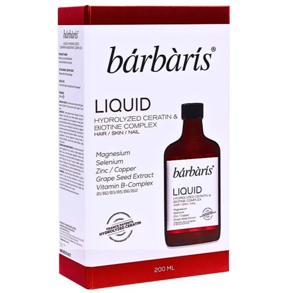 Barbaris Liquid Hidrolize Keratin ve Biotin İçeren Kompleks 200 ml ürün görseli 1