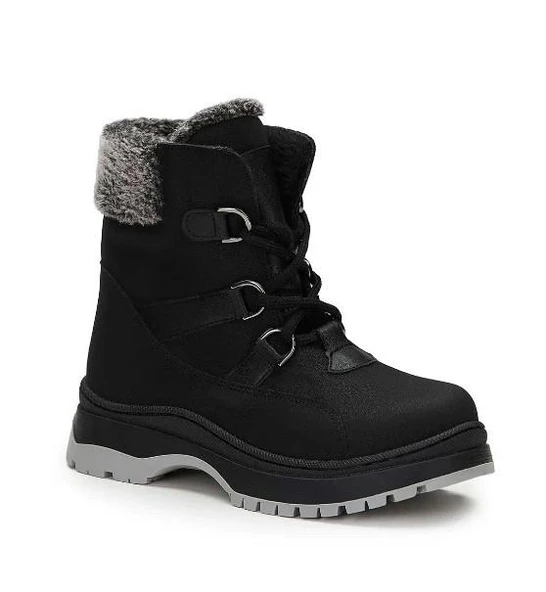 Vicco Alexis Hafif Unisex Siyah Fermuarlı Kürklü Kışlık Çocuk Botu ürün görseli 1