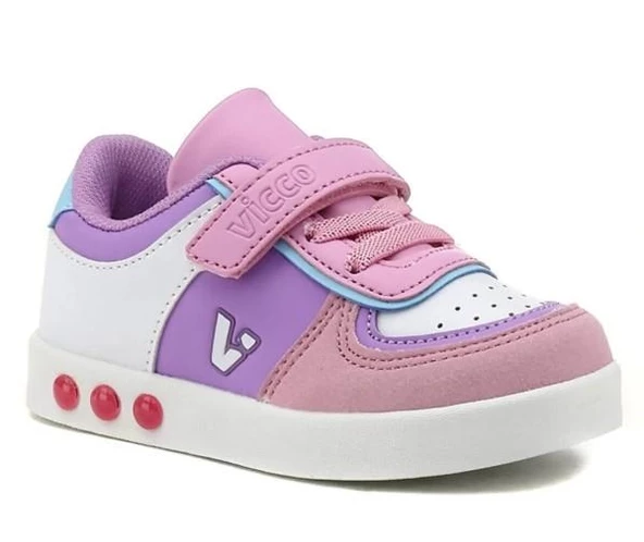 Vicco Sam Işıklı Unisex Çocuk Pembe Spor Ayakkabı ürün görseli 1