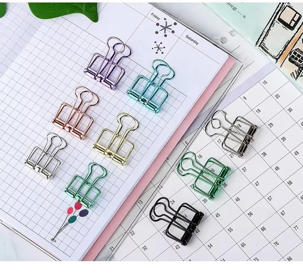 Kayigo Tiny Paslanmaz Mini Çelik Klips Altılı - Siyah - Resim 5