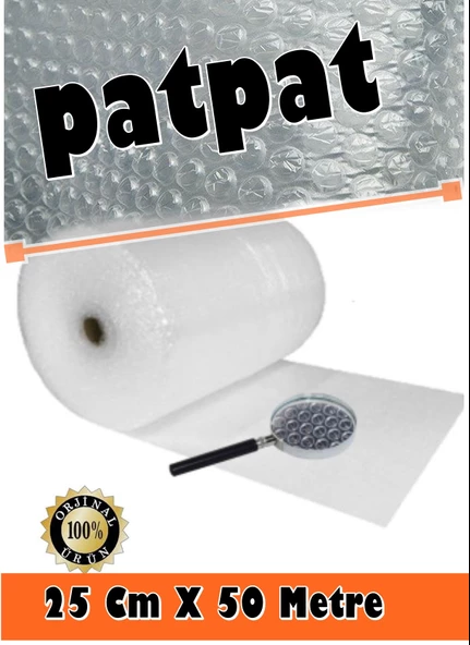 Balonlu Poşet Patpat  25cm X 50metre Havalı Naylon Pat Pat Ambalaj Pat Pat - 25cm X 50metre ürün görseli 1