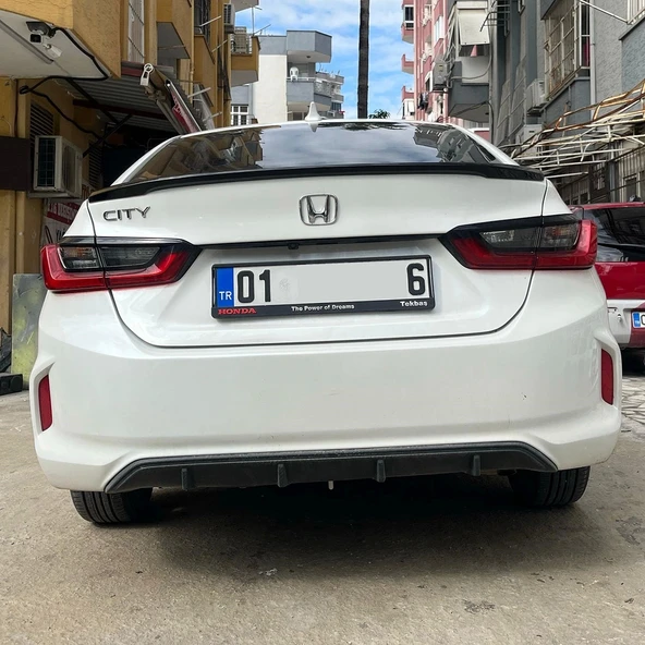 Honda City RS 2020 Bagaj Üstü Spoiler Parlak Siyah Boyalı İthal Ürün Plastik ürün görseli 1