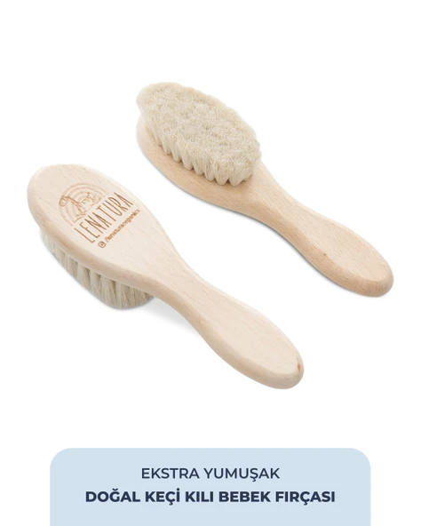 LE NATURA Ekstra Yumuşak Doğal Keçi Kılı Bebek Fırçası ürün görseli 1