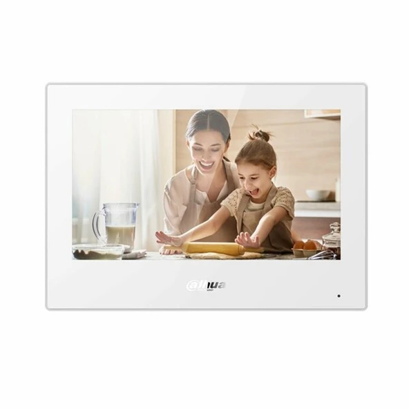 Dahua VTH5321GW-W 7" ANDROİD W-Fi Dokunmatik Ekranlı Mikrofon Villa Tipi İntercom İç Ünite Beyaz ürün görseli 1